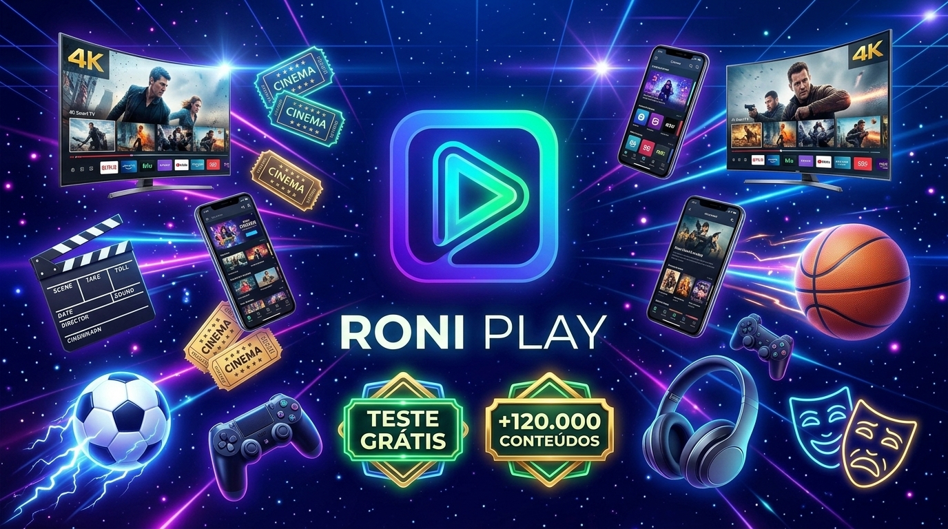 RONI PLAY Banner Divulgação - Teste Grátis +120.000 Conteúdos